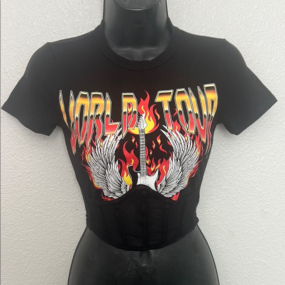 Black Graphic World Tour Women's Top